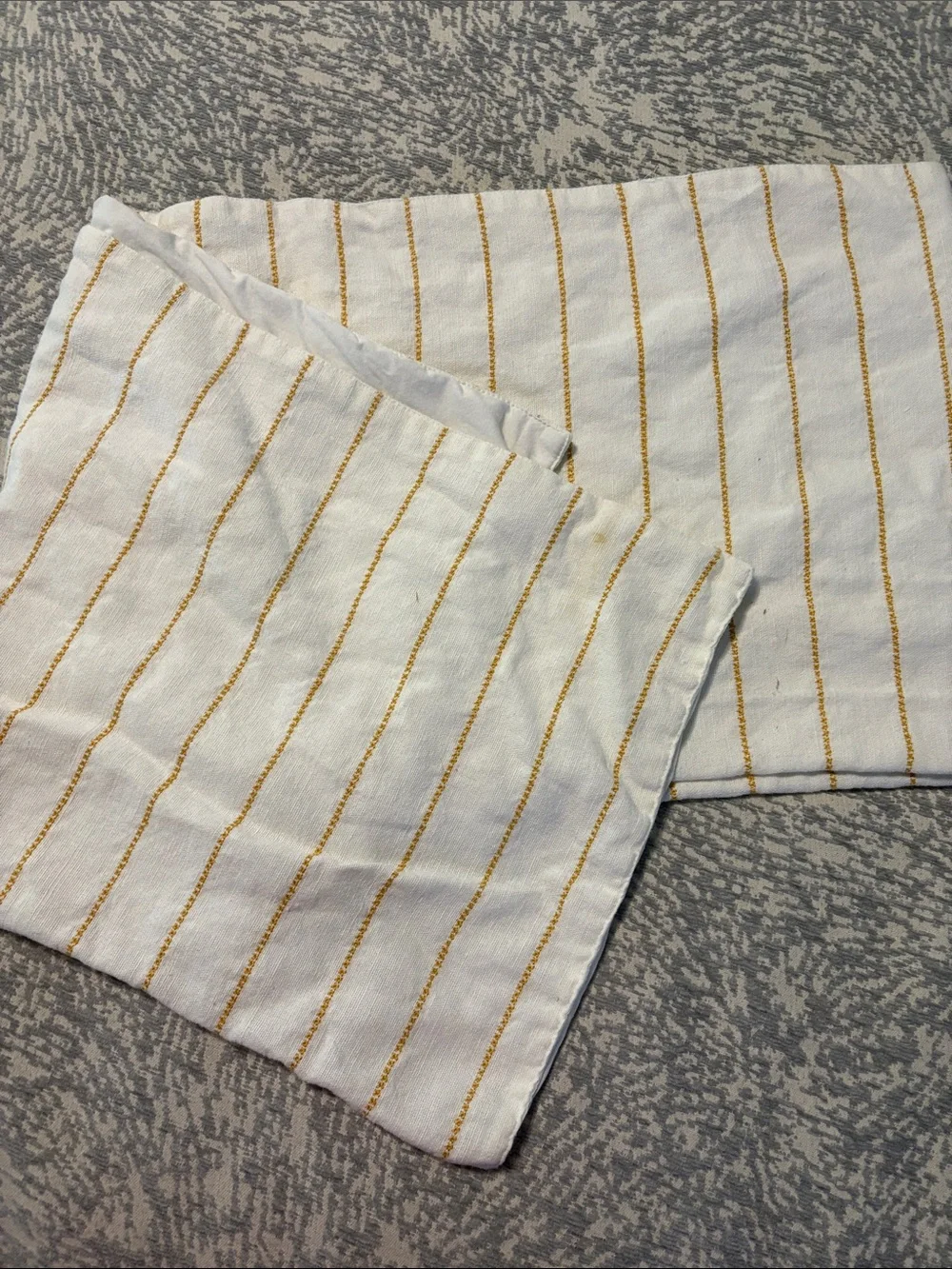 Hearth & Hand White Kitchen Towels with Gold Stripe